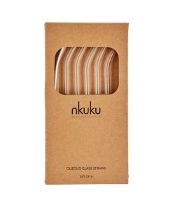 Nkuku Tableware Ouzoud Glass Straws - Clear (Set Of 6) 9 Nkuku Tableware Ouzoud Glass Straws - Clear (Set Of 6)
