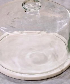 Nkuku Ovah Marble Cake Dome - White New Arrivals