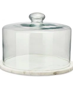 Nkuku Ovah Marble Cake Dome - White New Arrivals