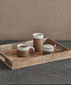 Nkuku Pawi Mango Wood Tray Rectangle Serveware