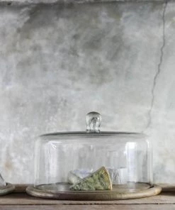 Nkuku Recycled Glass Cake Dome Serveware