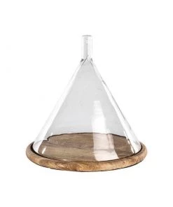 Nkuku Serveware Recycled Glass Conical Dome