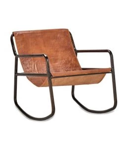 Nkuku Living Room Sagari Leather Rocking Chair