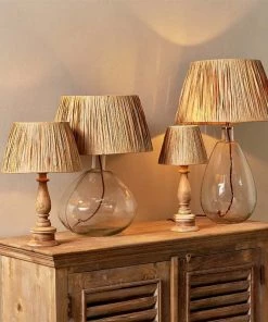 Nkuku New Arrivals Sandesh Raffia Lampshade