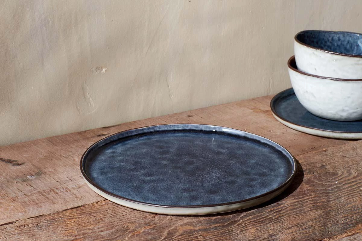 Nkuku Simi Dinner Plate - Deep Blue Tableware 3 Nkuku Simi Dinner Plate - Deep Blue Tableware