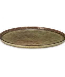 Nkuku Tableware Simi Dinner Plate - Moss Green