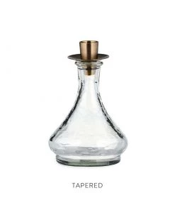 Nkuku Sirsa Glass Candlestick - Clear Home Accessories