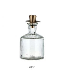 Nkuku Sirsa Glass Candlestick - Clear Home Accessories