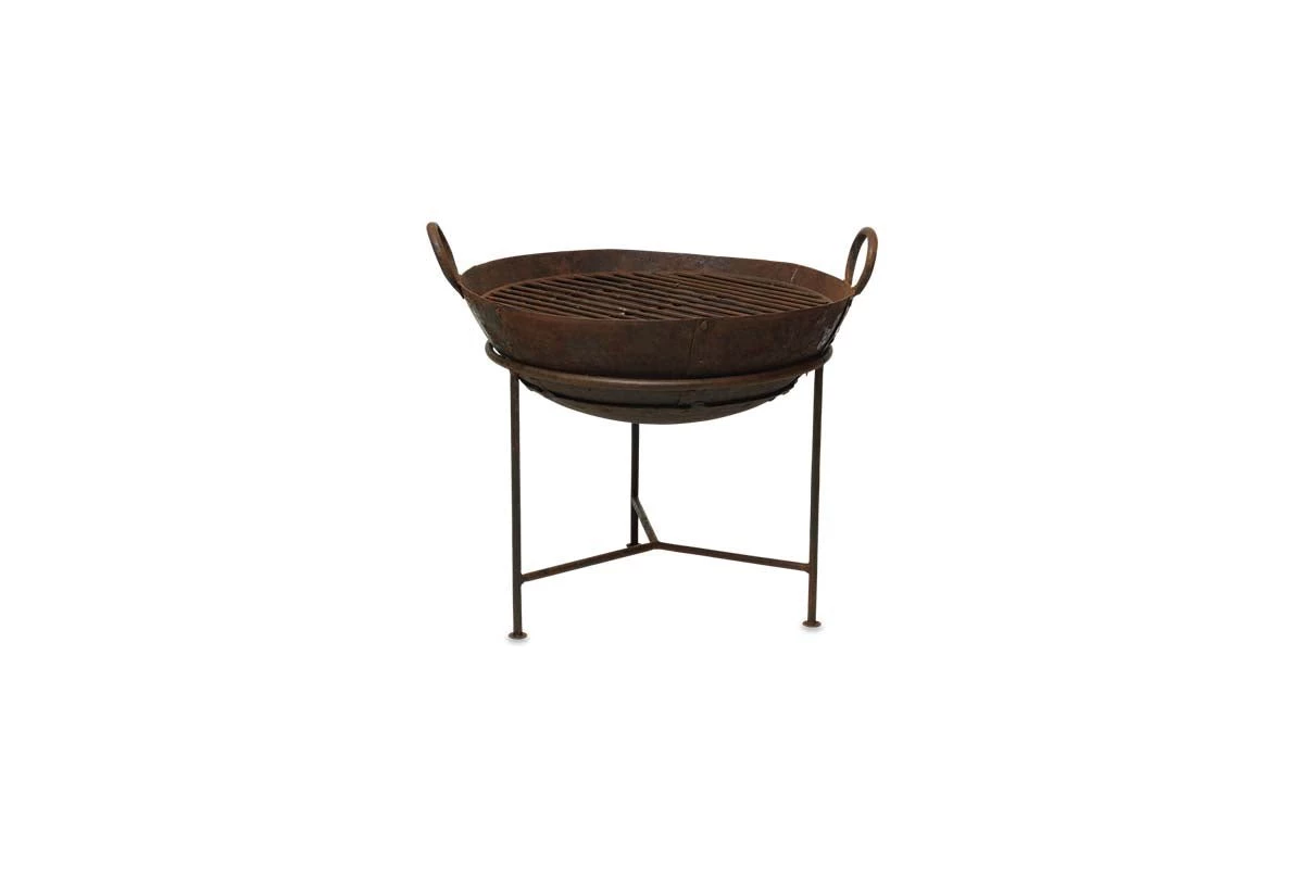 Nkuku Reclaimed Iron Kadai Fire Pit - Small 7 Nkuku Reclaimed Iron Kadai Fire Pit - Small