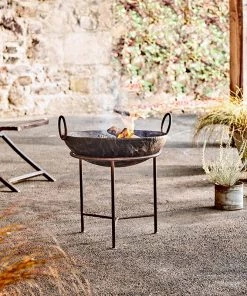 Nkuku Reclaimed Iron Kadai Fire Pit - Small