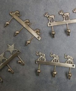 Nkuku Snail Brass Hooks (Set Of 2) Decorative Hooks