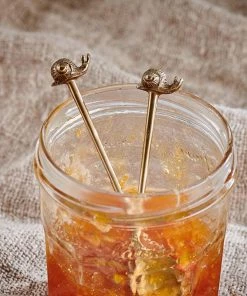 Nkuku Snail Spoon Gift Set - Antique Brass (Set Of 2)