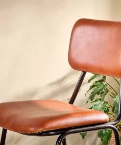 Nkuku New Arrivals Sotta Leather Bar Chair