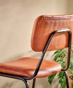 Nkuku New Arrivals Sotta Leather Bar Chair
