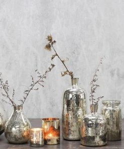 Nkuku Tabia Rustic Silver Tealight Home Accessories