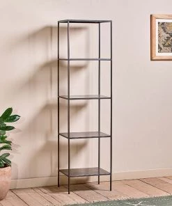 Nkuku New Arrivals Takua Iron Narrow Standing Shelves