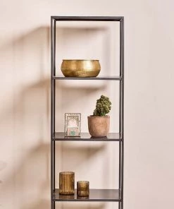 Nkuku New Arrivals Takua Iron Narrow Standing Shelves
