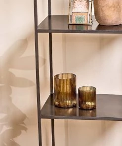 Nkuku New Arrivals Takua Iron Narrow Standing Shelves