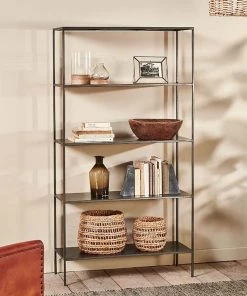 Nkuku Takua Iron Wide Standing Shelves