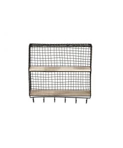 Nkuku Tamba Shelf With Hooks Home Accessories