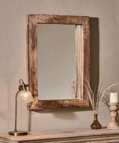 Nkuku Tariku Reclaimed Wood Mirror - Small Home Accessories