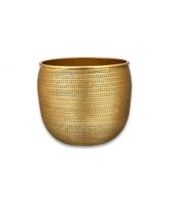 Nkuku Home Accessories Tembesi Etched Planter - Antique Brass 12 Nkuku Home Accessories Tembesi Etched Planter - Antique Brass