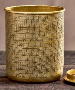 Nkuku Tembesi Etched Pot - Tall Home Accessories