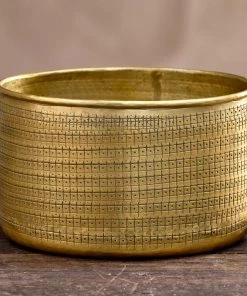 Nkuku Tembesi Etched Pot - Wide Home Accessories