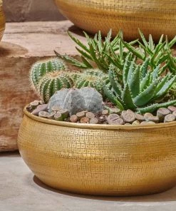 Nkuku Home Accessories Tembesi Etched Round Planter Bowl
