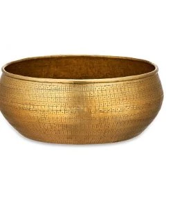 Nkuku Home Accessories Tembesi Etched Round Planter Bowl