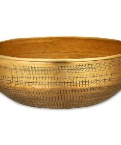 Nkuku Home Accessories Tembesi Etched Round Planter Bowl