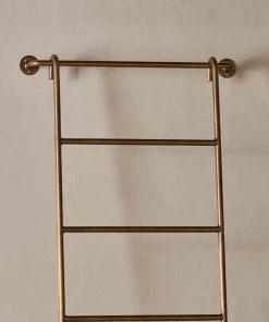 Nkuku Temur Iron Decorative Ladder - Brass