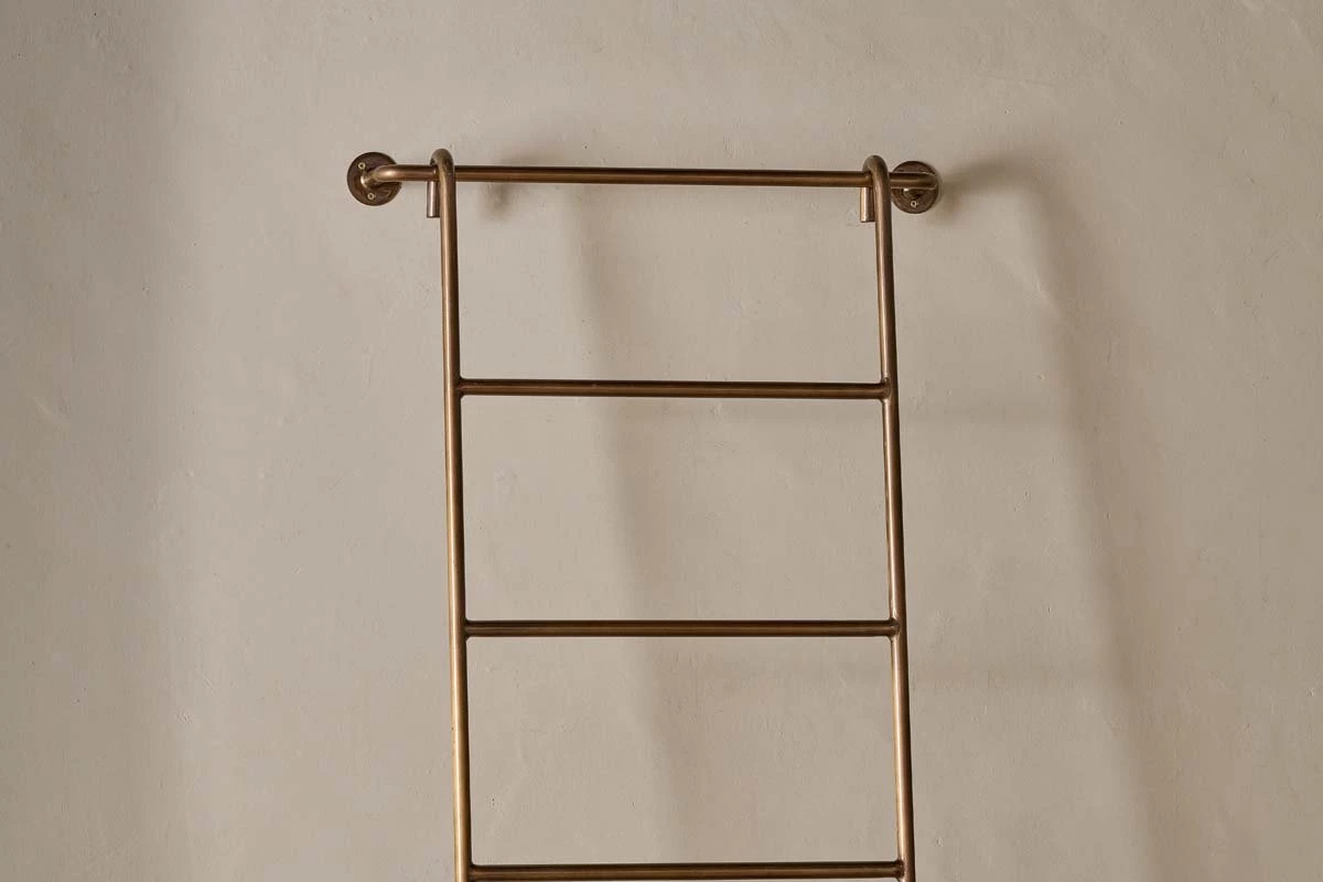 Nkuku Temur Iron Decorative Ladder - Brass 4 Nkuku Temur Iron Decorative Ladder - Brass