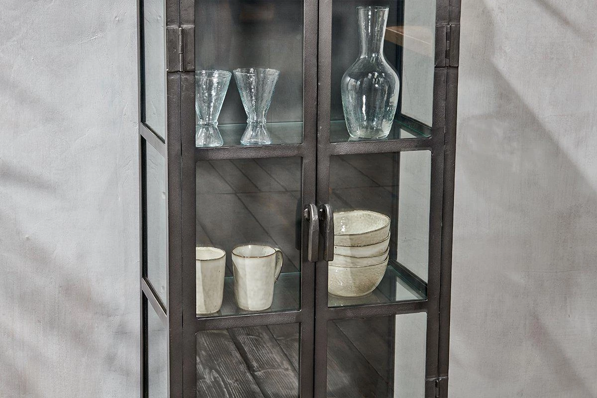 Nkuku Tiko Iron & Glass Small Cabinet Living Room 5 Nkuku Tiko Iron & Glass Small Cabinet Living Room