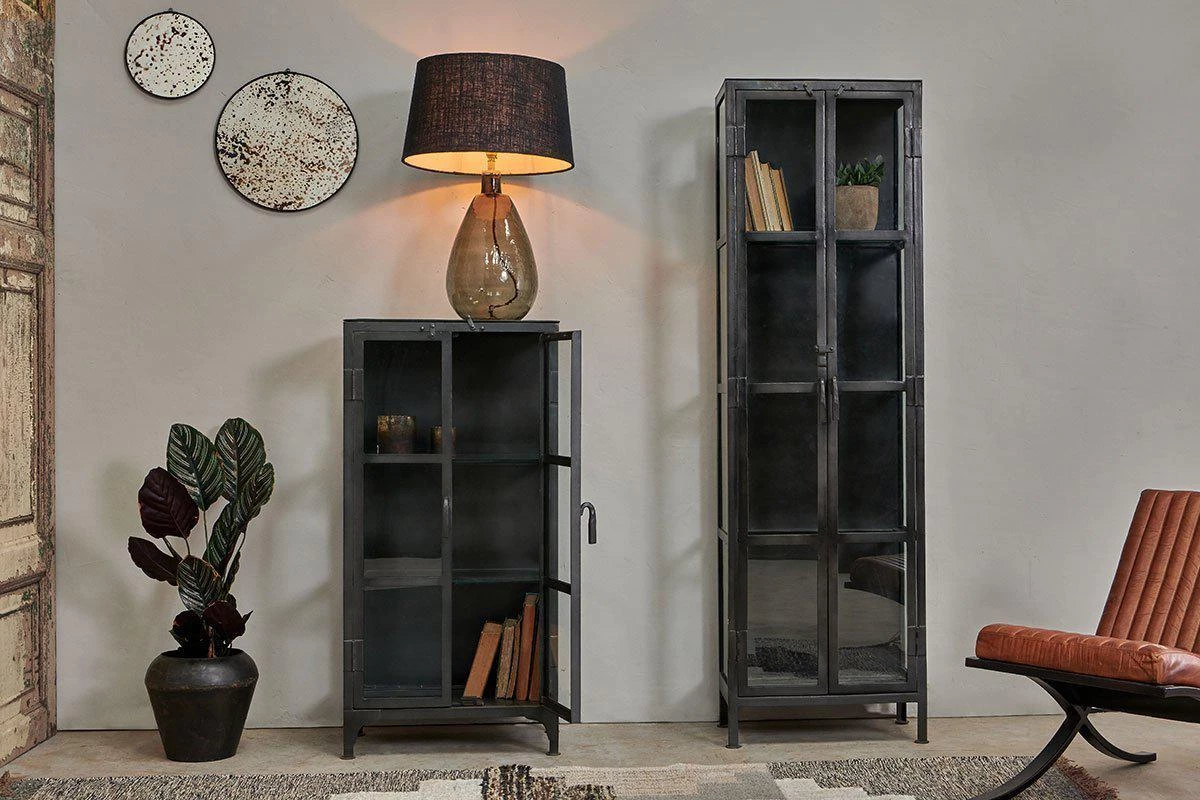 Nkuku Tiko Iron & Glass Small Cabinet Living Room 6 Nkuku Tiko Iron & Glass Small Cabinet Living Room