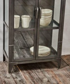 Nkuku Tiko Iron & Glass Small Cabinet Living Room