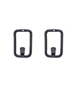 Nkuku Tima Square Hook - Antique Black (Set Of 2) Decorative Hooks