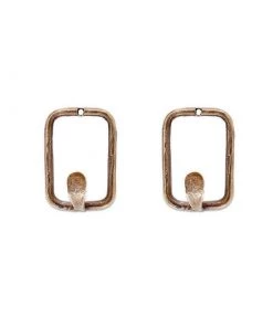 Nkuku Home Accessories Tima Square Hook - Antique Brass (Set Of 2)