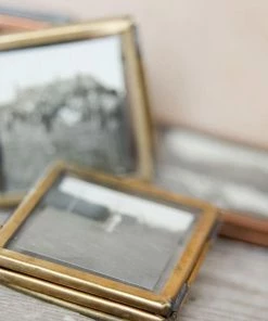 Nkuku Tiny Danta Frame Antique Brass (Set Of 2)