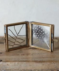 Nkuku Tiny Folded Danta Frame - Antique Brass (Set Of 2) Home Accessories