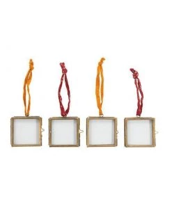 Nkuku Home Accessories Tiny Kiko Frame Antique Brass (Set Of 4)