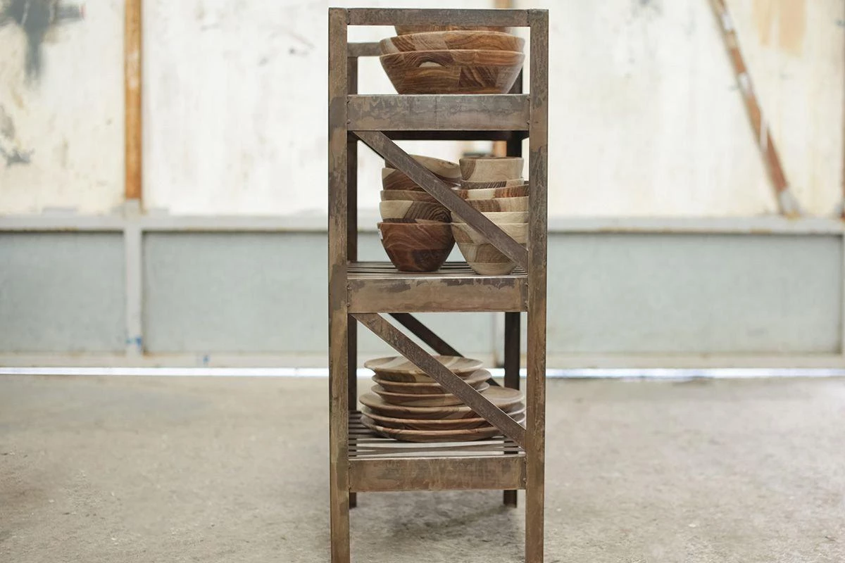 Nkuku Umi Iron Shelf Small Hallway & Bootroom 5 Nkuku Umi Iron Shelf Small Hallway & Bootroom