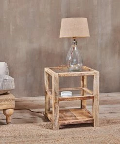 Nkuku Urmodi Wood Side Table Coffee & Side Tables