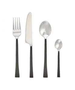 Nkuku Usa Cutlery Set - Black (Set Of 16) Tableware