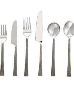 Nkuku Usa Cutlery Set - Brushed Silver (Set Of 24)