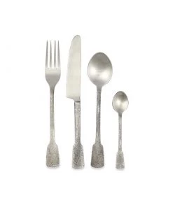 Nkuku Veeta Cutlery Set - Brushed Silver (Set Of 16) Tableware