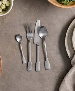 Nkuku Veeta Cutlery Set - Brushed Silver (Set Of 16) Tableware