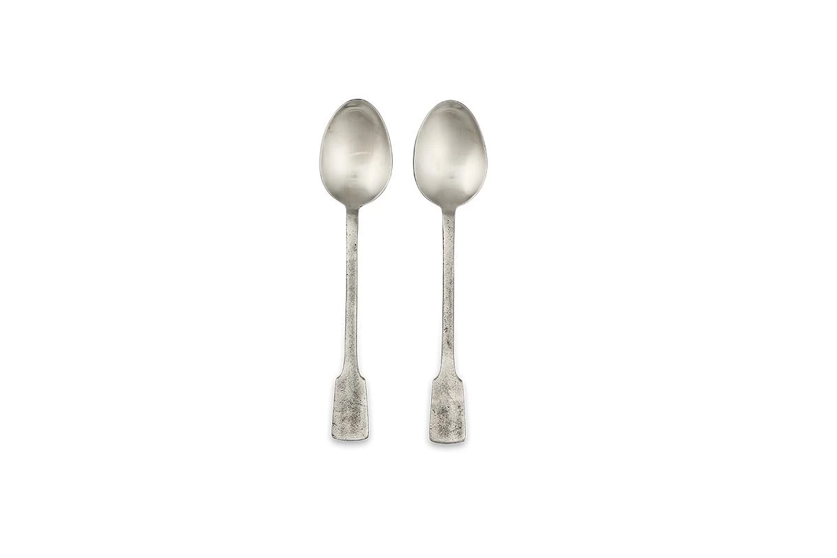 Nkuku Veeta Serving Spoon Set - Brushed Silver (Set Of 2) 4 Nkuku Veeta Serving Spoon Set - Brushed Silver (Set Of 2)
