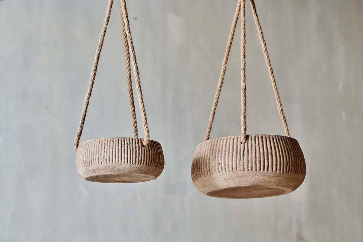 Nkuku Home Accessories Wampu Hanging Planter - Distressed Terracotta 6 Nkuku Home Accessories Wampu Hanging Planter - Distressed Terracotta