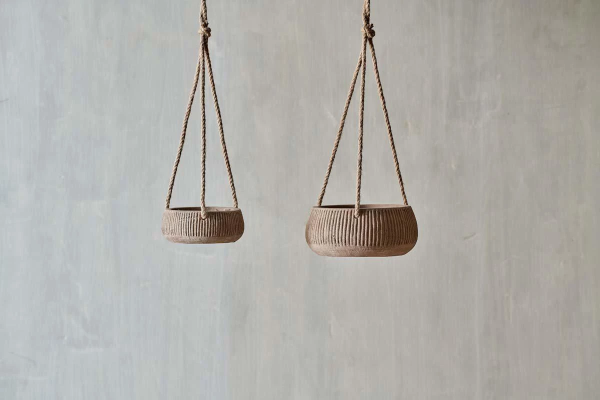 Nkuku Home Accessories Wampu Hanging Planter - Distressed Terracotta 4 Nkuku Home Accessories Wampu Hanging Planter - Distressed Terracotta
